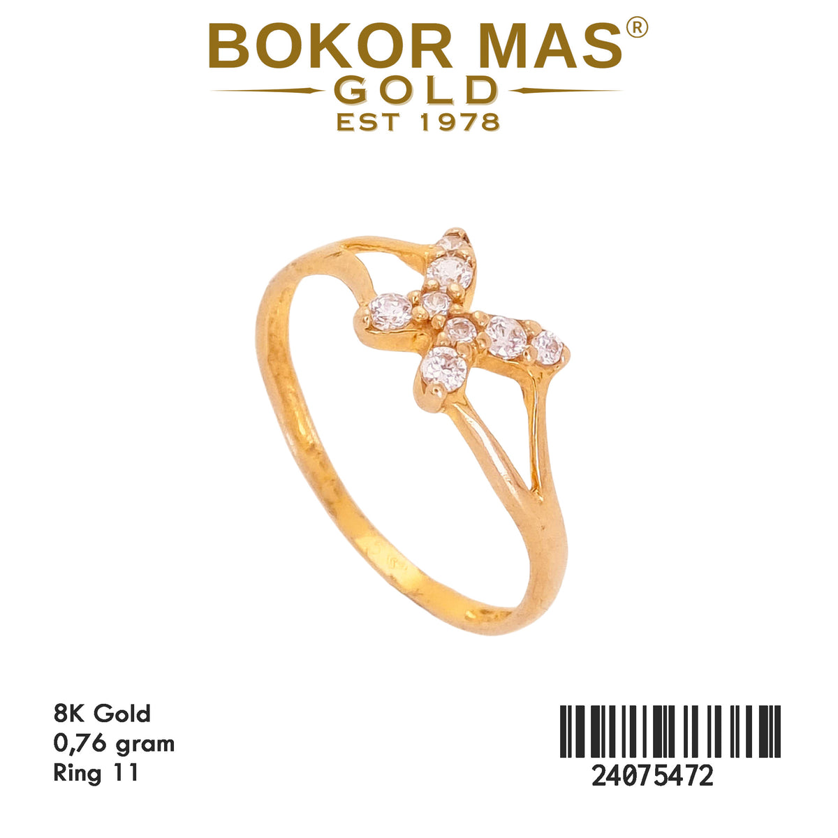 Cincin Kupu-kupu Permata - 24075472 - 8K