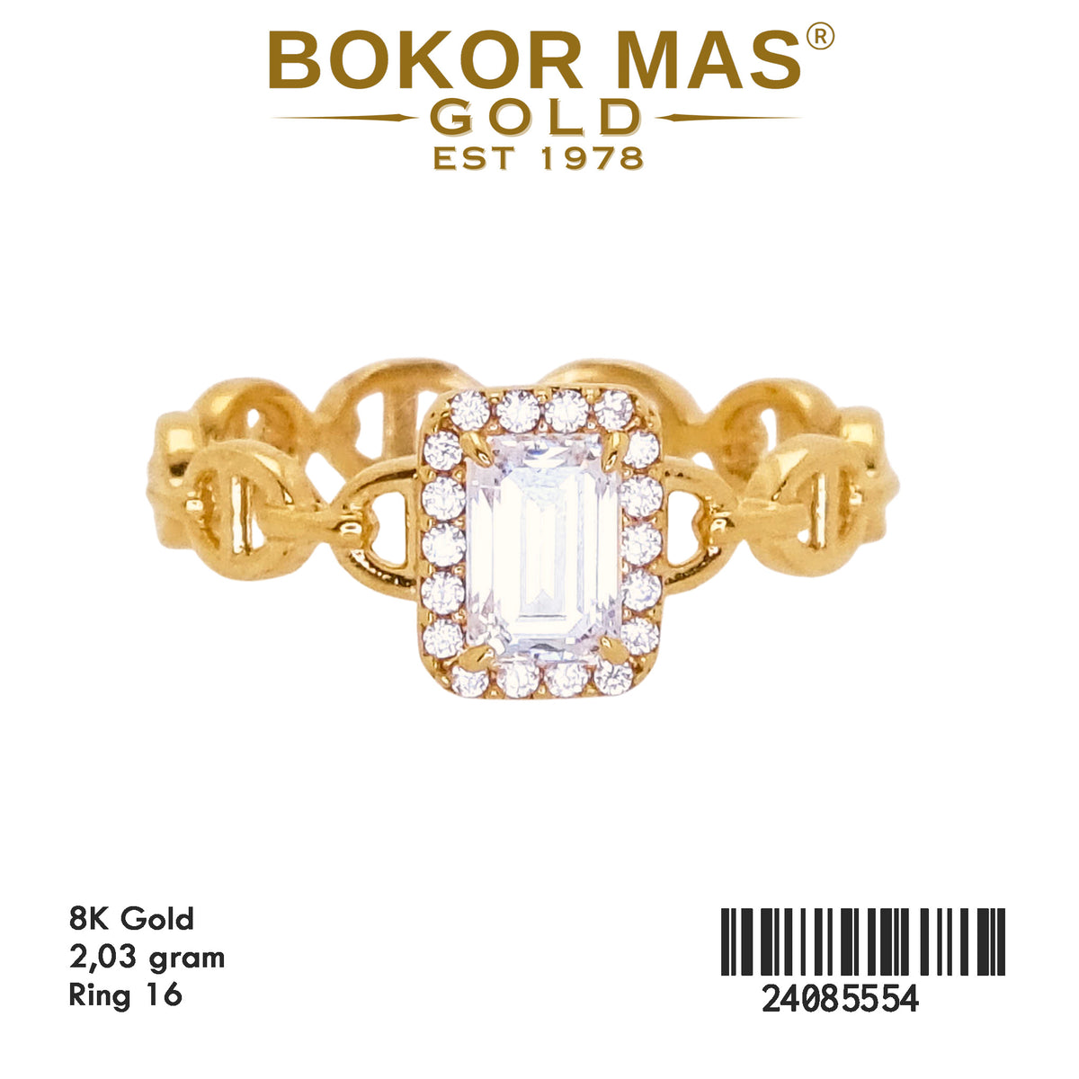 Cincin Emas  Variasi Permata - 24085554 - 8K