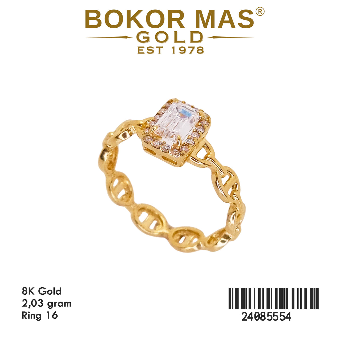 Cincin Emas  Variasi Permata - 24085554 - 8K