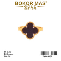 Cincin Variasi Clover Hitam - 24084067 - 8K