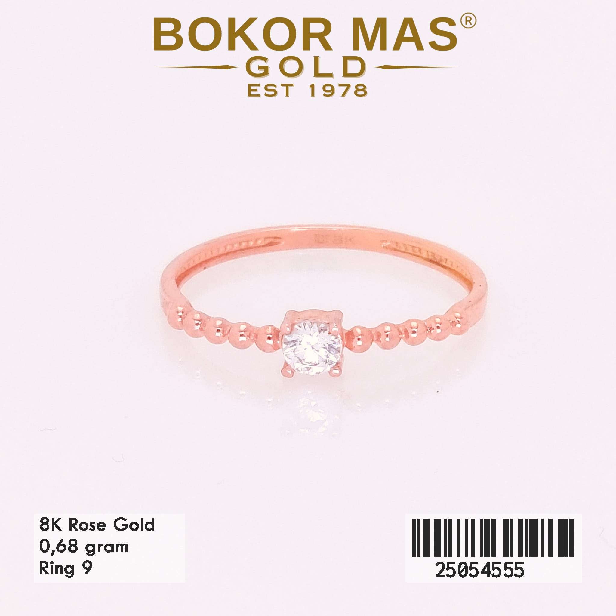 Cincin Emas Variasi Soliter Permata - 25054555 - 8K