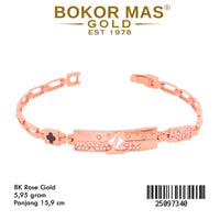 Gelang Rantai Variasi Cat Rose - 25097340 - 8K