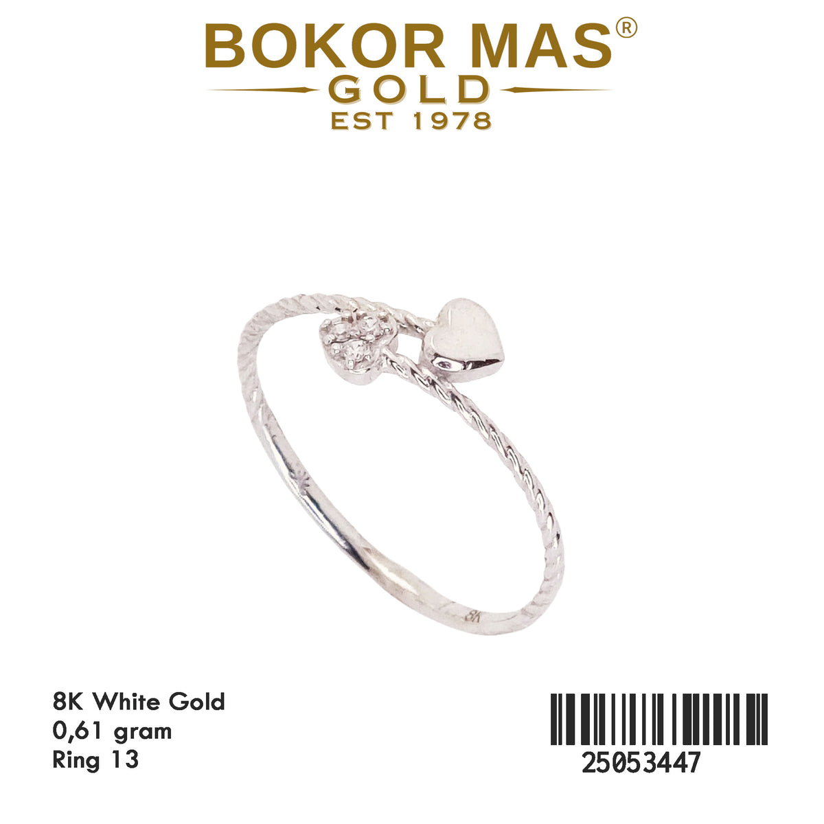 Cincin Model Hati Permata - 25053447 - 8K