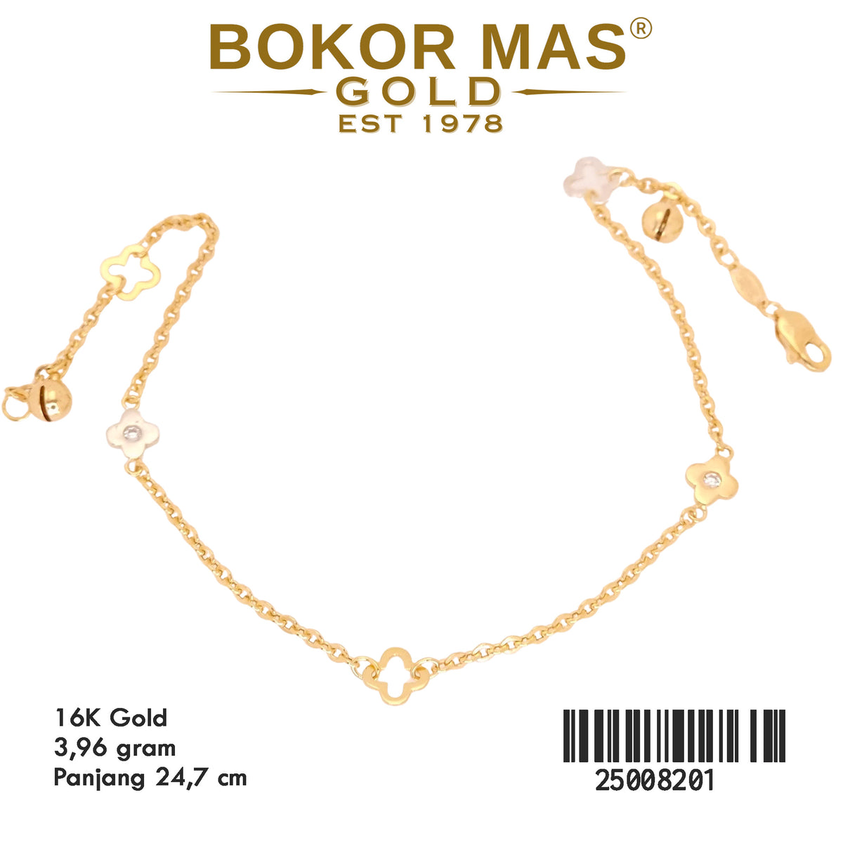 Gelang Kaki Variasi Rantai Hollo - 25008201 - 16K