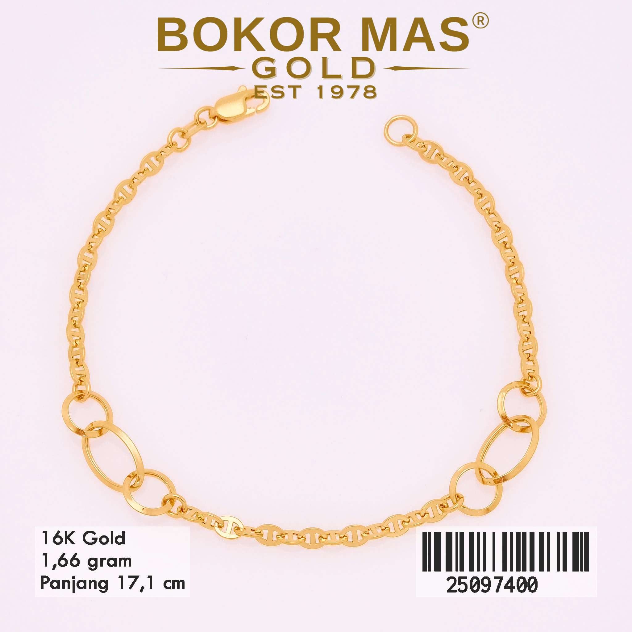  Gelang Rantai Hermei Variasi Plakatau - 25097400 - 16K