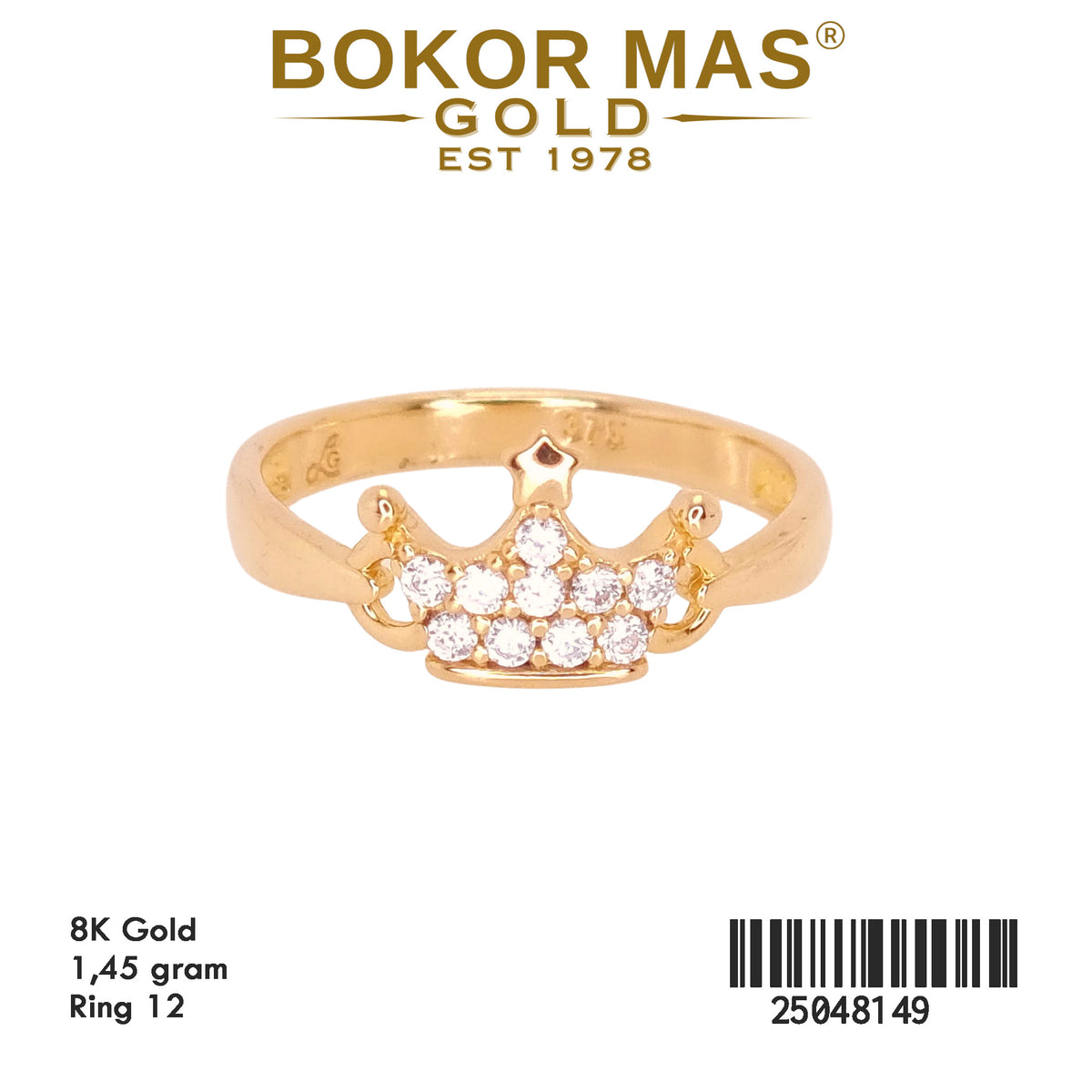 Cincin Emas Variasi Permata - 25048149 - 8K