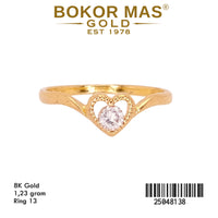 Cincin Emas Variasi Hati Permata - 25048138 - 8K
