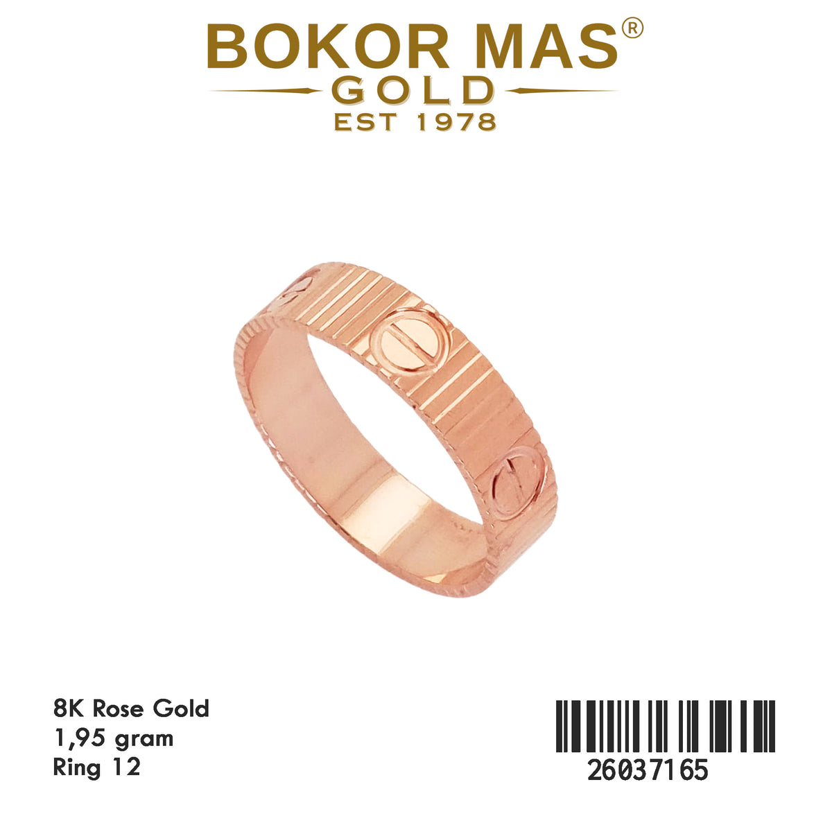 Cincin Model Rose CRT 26037165 - 8K