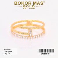 Cincin Emas  Variasi Permata - 24085549 - 8K