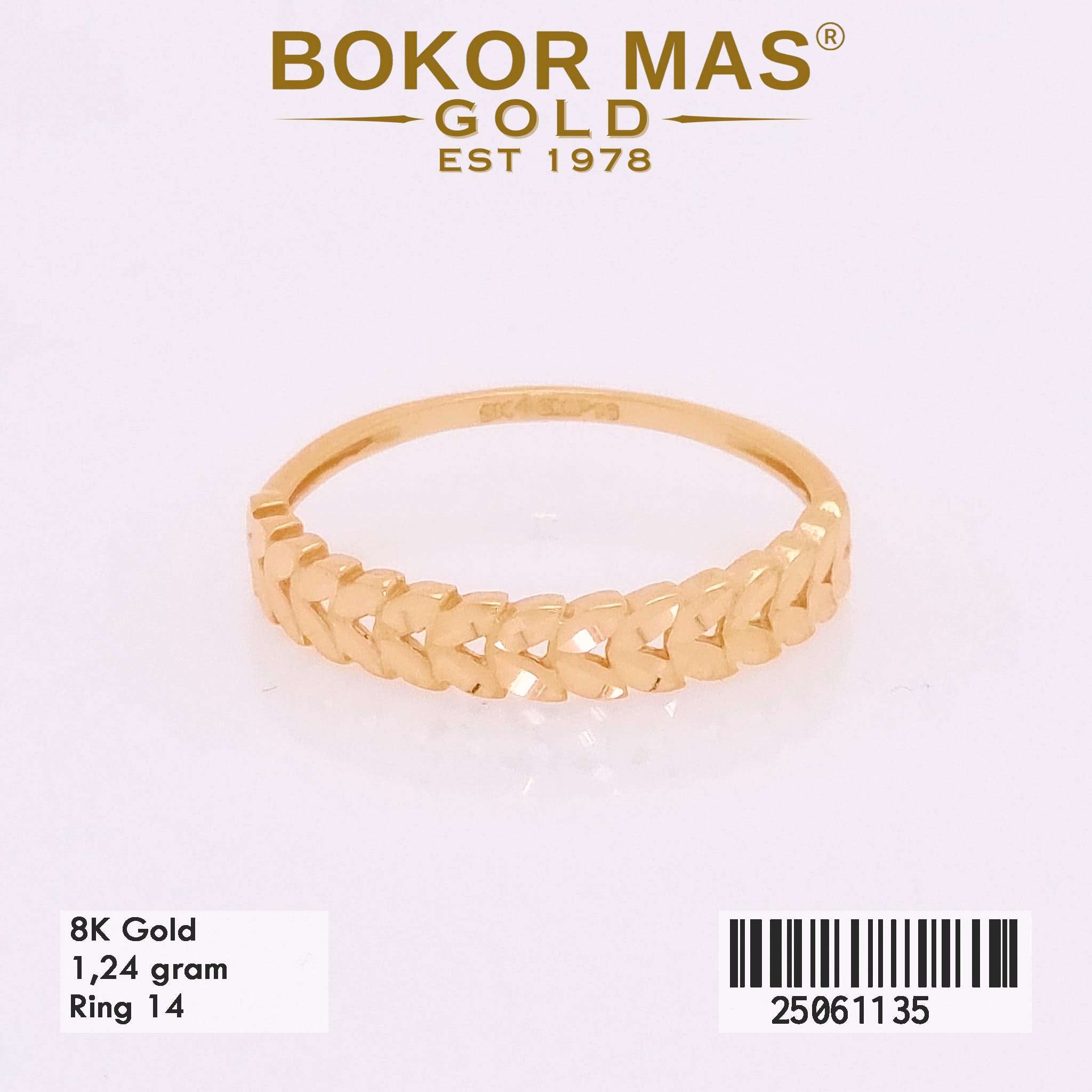 Cincin Emas Variasi Daun - 25061135 - 8K