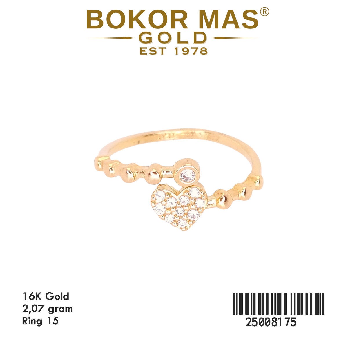 Cincin Variasi Permata Hati - 25008175 - 16K