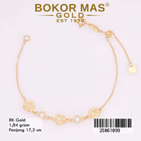 Gelang Emas Rantai Serut Variasi Permata - 25061099 - 8K