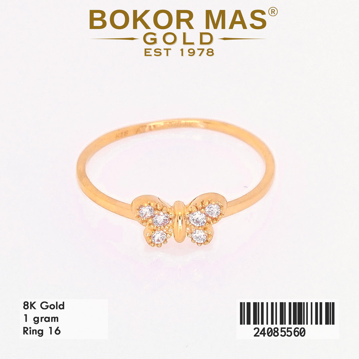 Cincin  Emas Variasi Permata - 24085560 - 8K