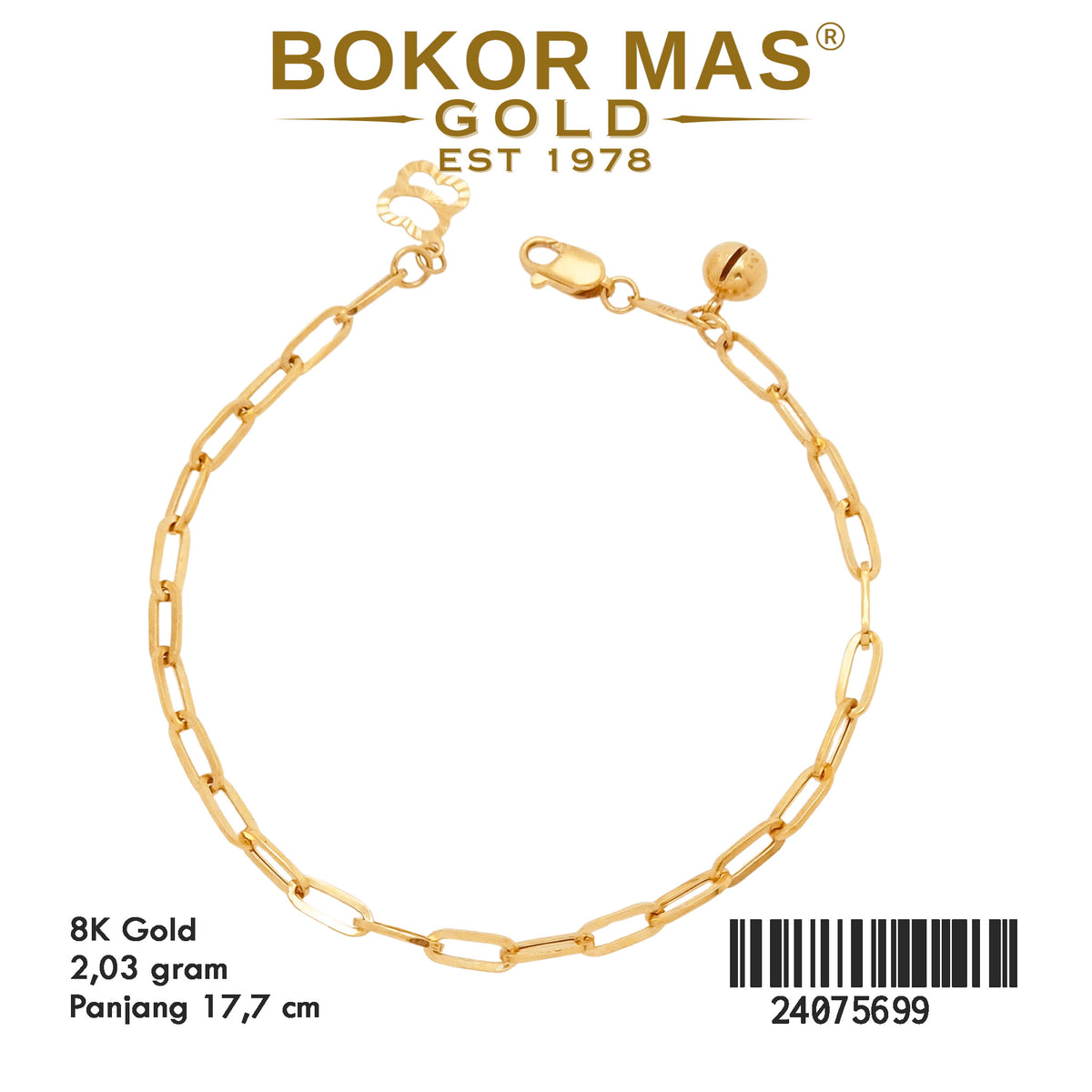 Gelang Rantai Variasi Paperline - 24075699 - 8K