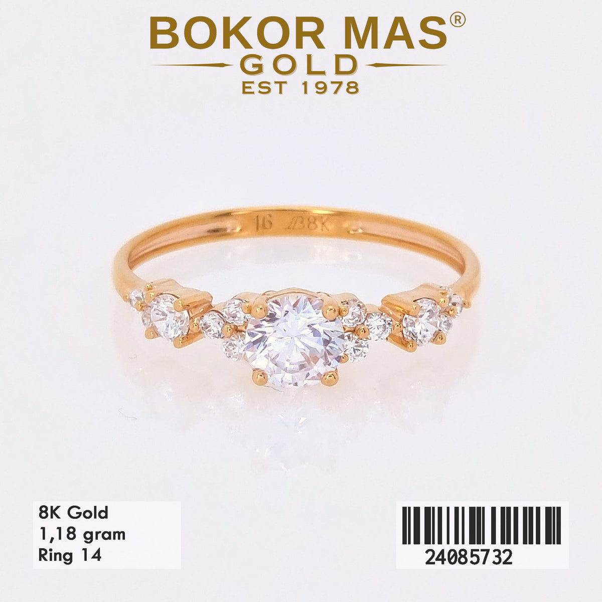 Cincin Emas  Variasi Soliter Mix - 24085732 - 8K