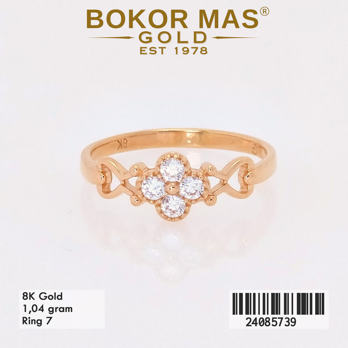 Cincin  Emas Variasi Daisy Stone - 24085739 - 8K