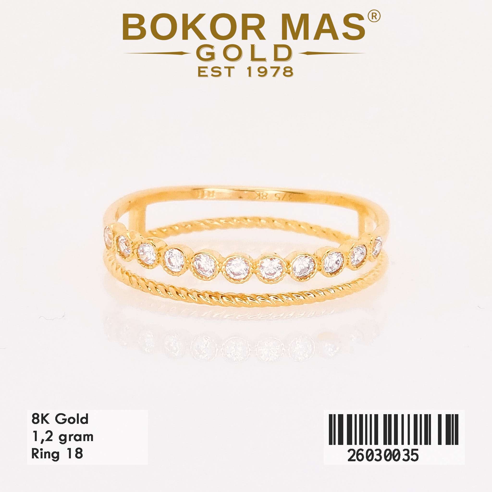  Cincin Variasi Layer Permata - 26030035 - 8K