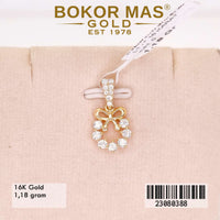 Liontin Emas  Pita Variasi Permata Putih - 23080388 - 16K