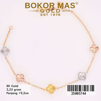 Gelang Emas Rantai Variasi Clover 3D - 25005744 - 8K