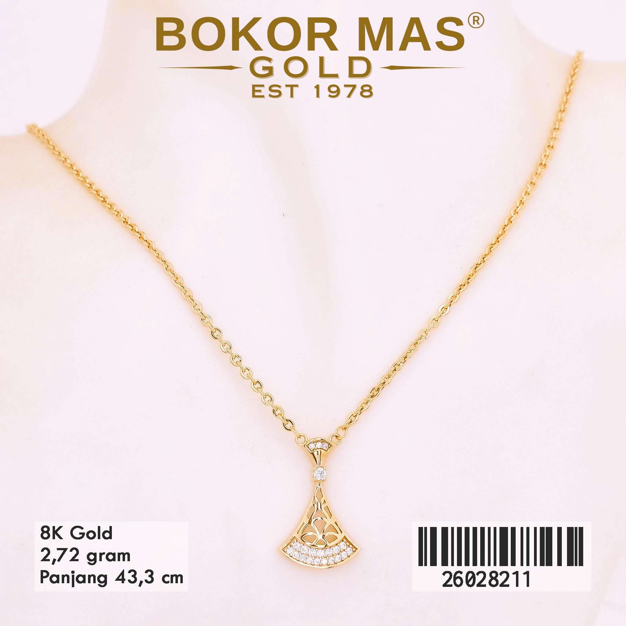 Foto Kalung Emas Asli Kalung Variasi Diva 8K - Perhiasan Asli Bokormas Gold