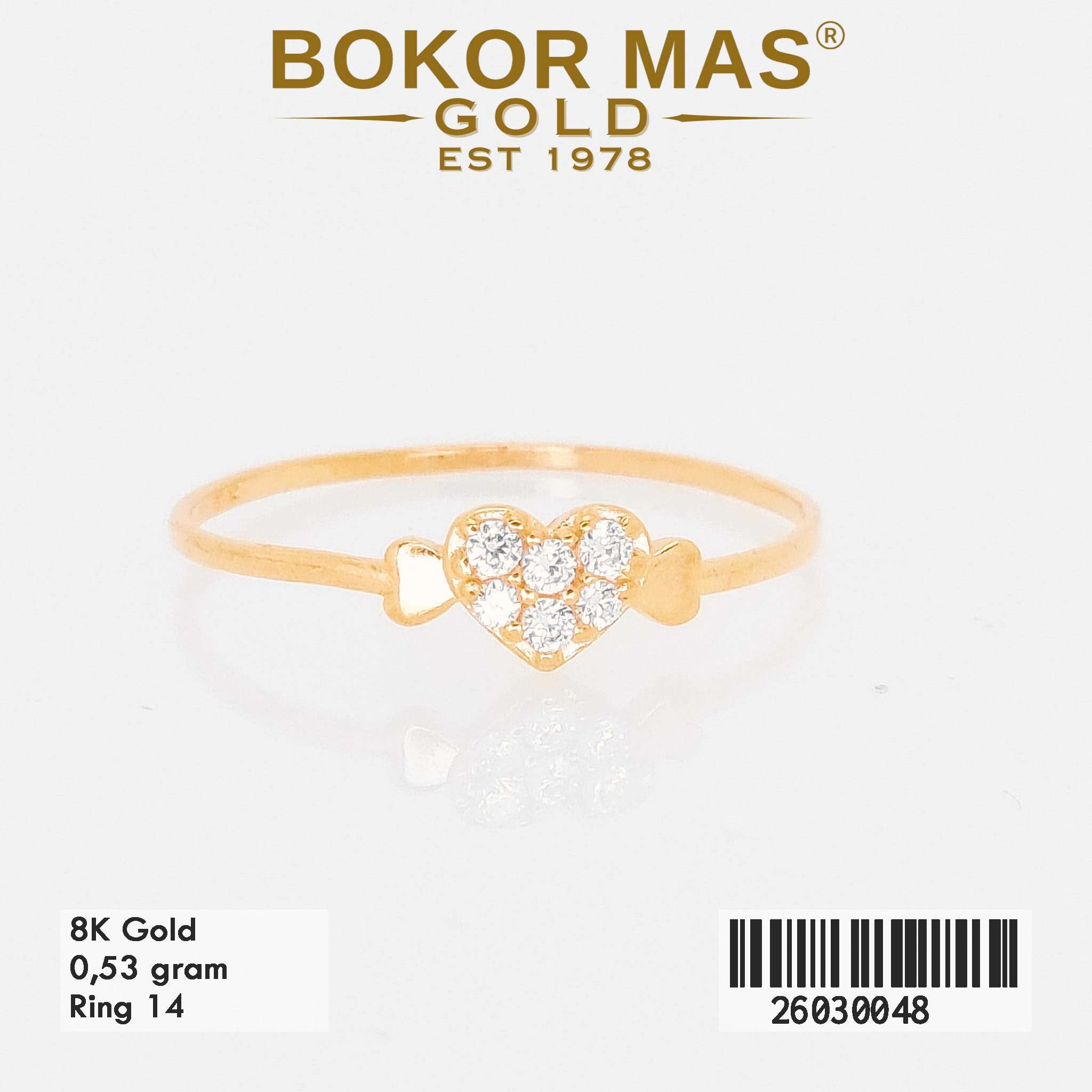  Cincin Variasi Permata Hati - 26030048 - 8K