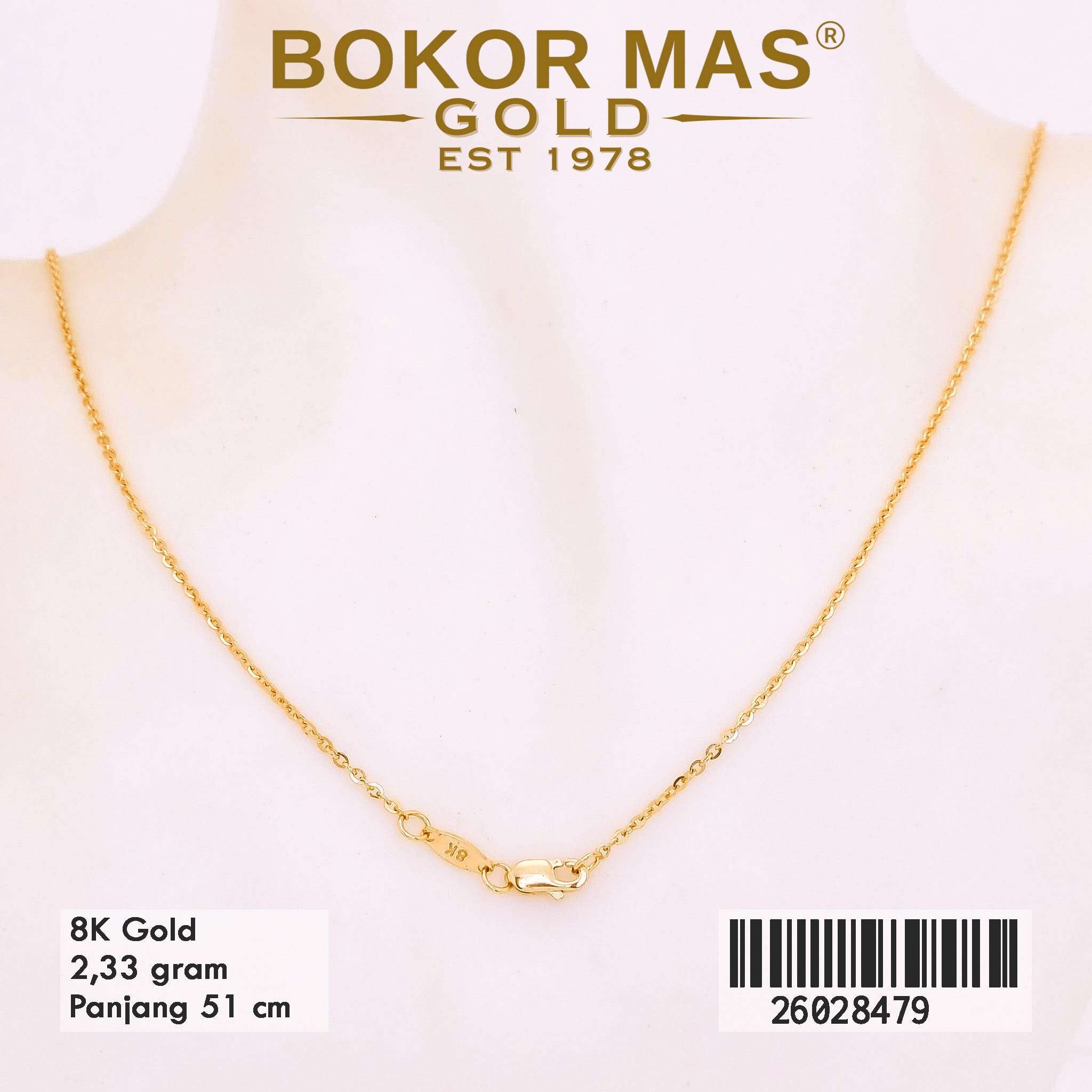 Kalung Variasi Liontin Bunga Merah Juntai -  26028479 - 8K