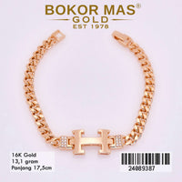 Gelang Emas Rantai Variasi Hrm - 24089387 - 16K