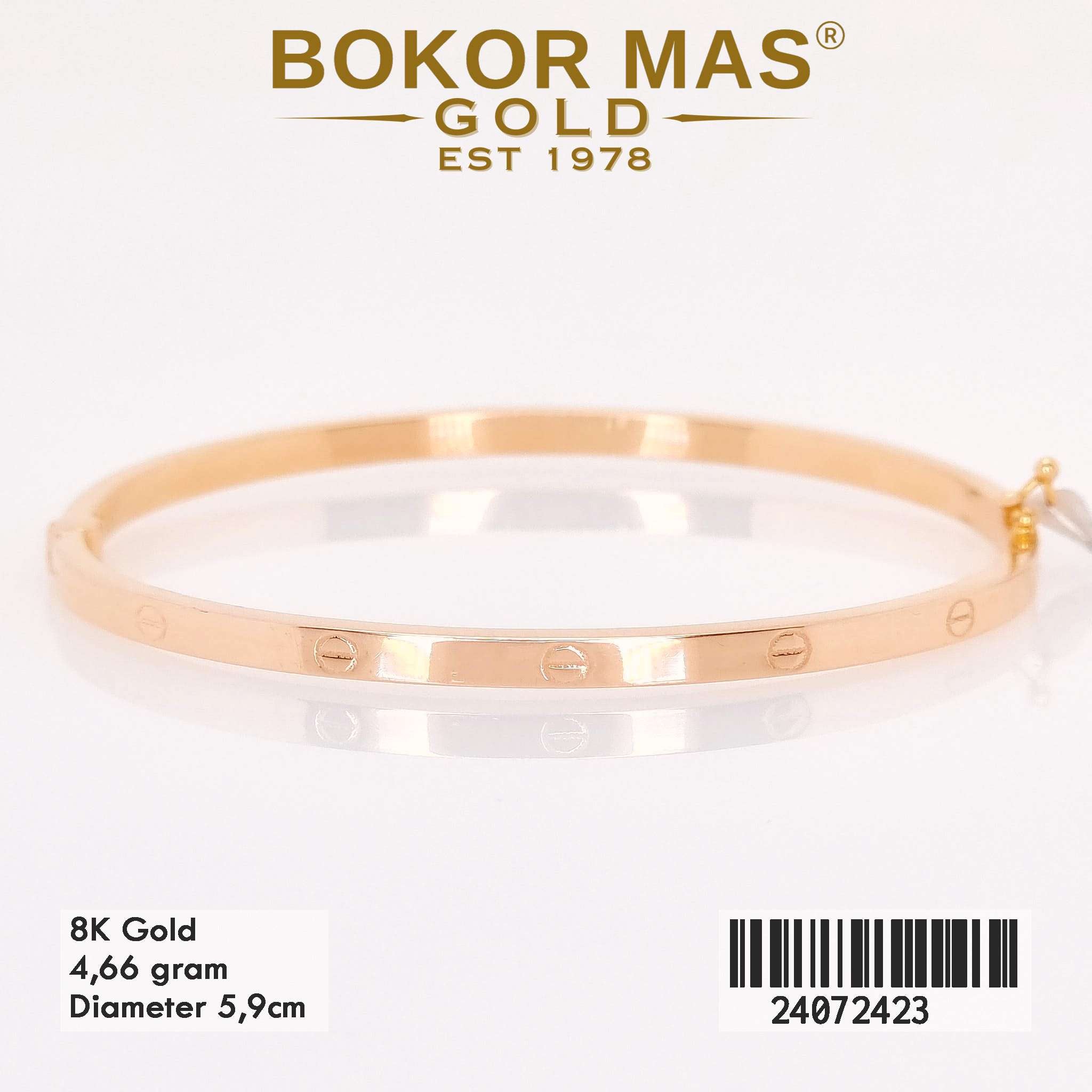 Gelang Kaku Ctr Variasi Tanpa Permata - 24072423 - 8K