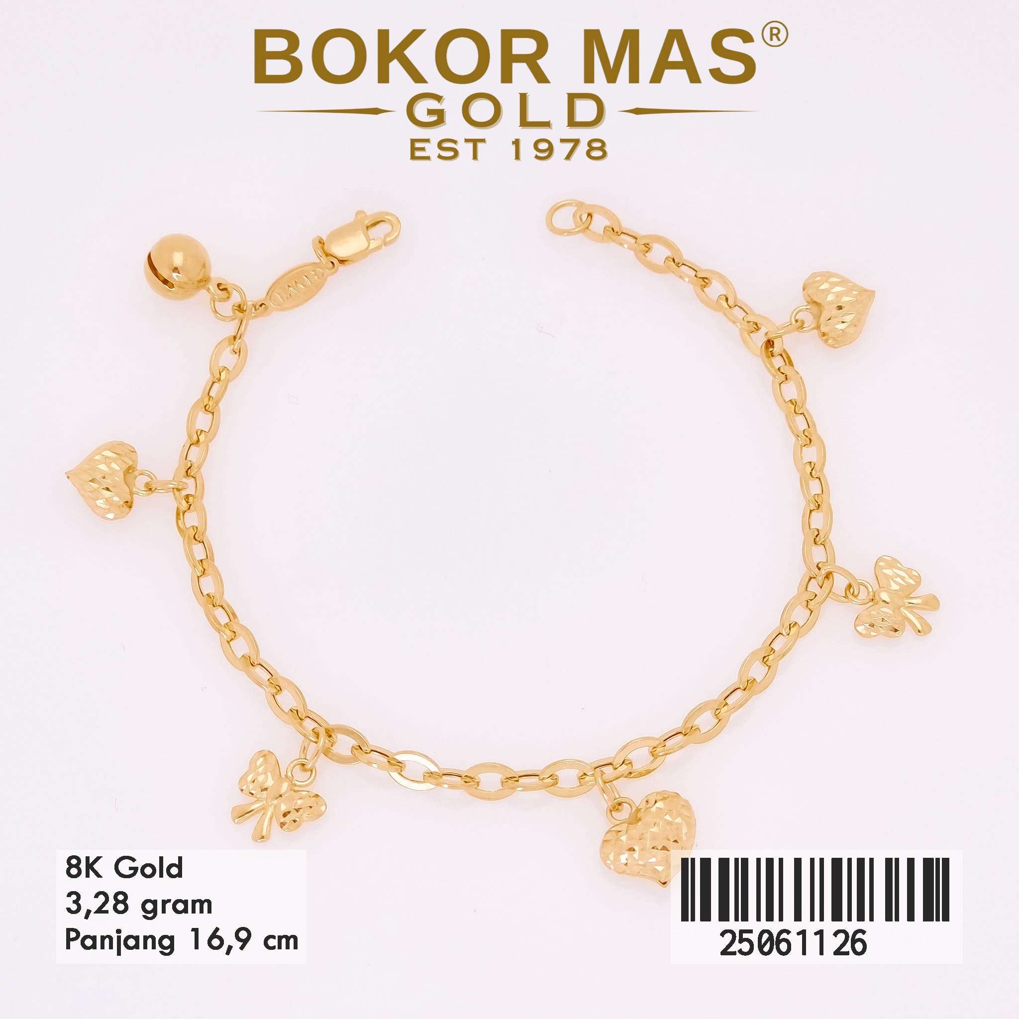 Gelang Emas Rantai Hollotifani Variasi Mainan - 25061126 - 8K