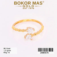 Cincin  Emas Variasi Permata - 24085576 - 8K