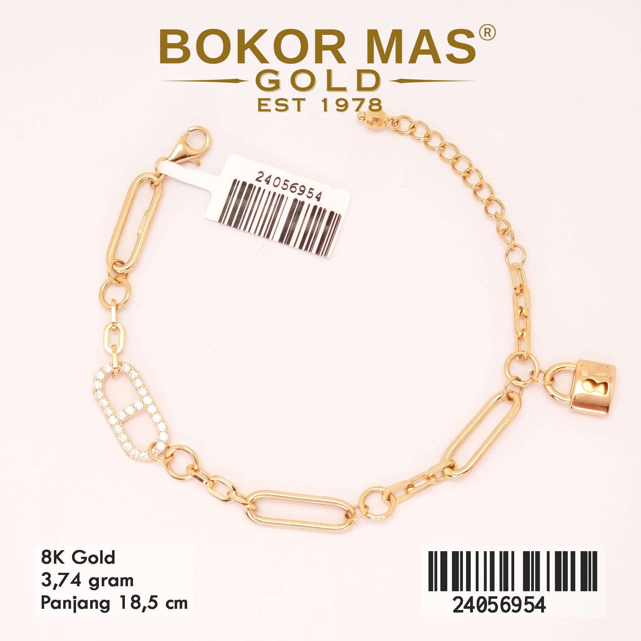 Gelang Tangan Rantai Variasi Mainan Gembok - 24056954 - 8K