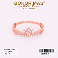Cincin Emas Variasi Listring Permata - 25054575 - 8K