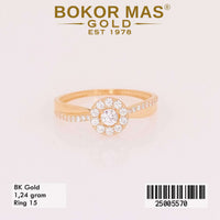 Cincin Emas Variasi Permata - 25005570 - 8K