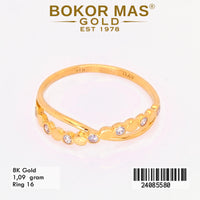 Cincin  Emas Variasi Permata - 24085580 - 8K