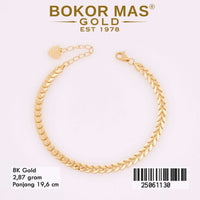 Gelang Emas Rantai Variasi Daun - 25061130 - 8K