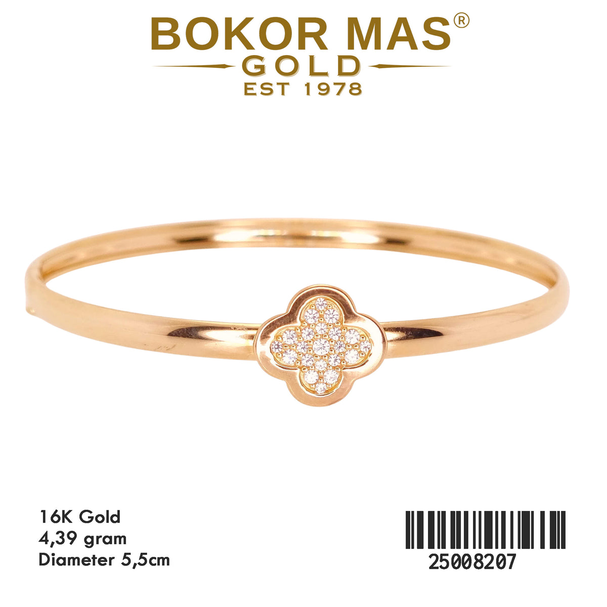 Gelang Kaku Variasi Bunga Permata - 25008207 - 16K