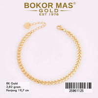 Gelang Emas Rantai Variasi Daun - 25061125 - 8K
