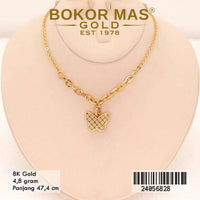 Kalung Emas Variasi Model Kupu Tanpa Permata - 24056828 - 8K