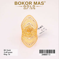 Cincin Emas Variasi Dubai Kuning - 24088113 - 8K