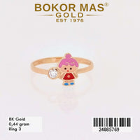 Cincin  Emas Anak Boneka Cat Pink - 24085769 - 8K