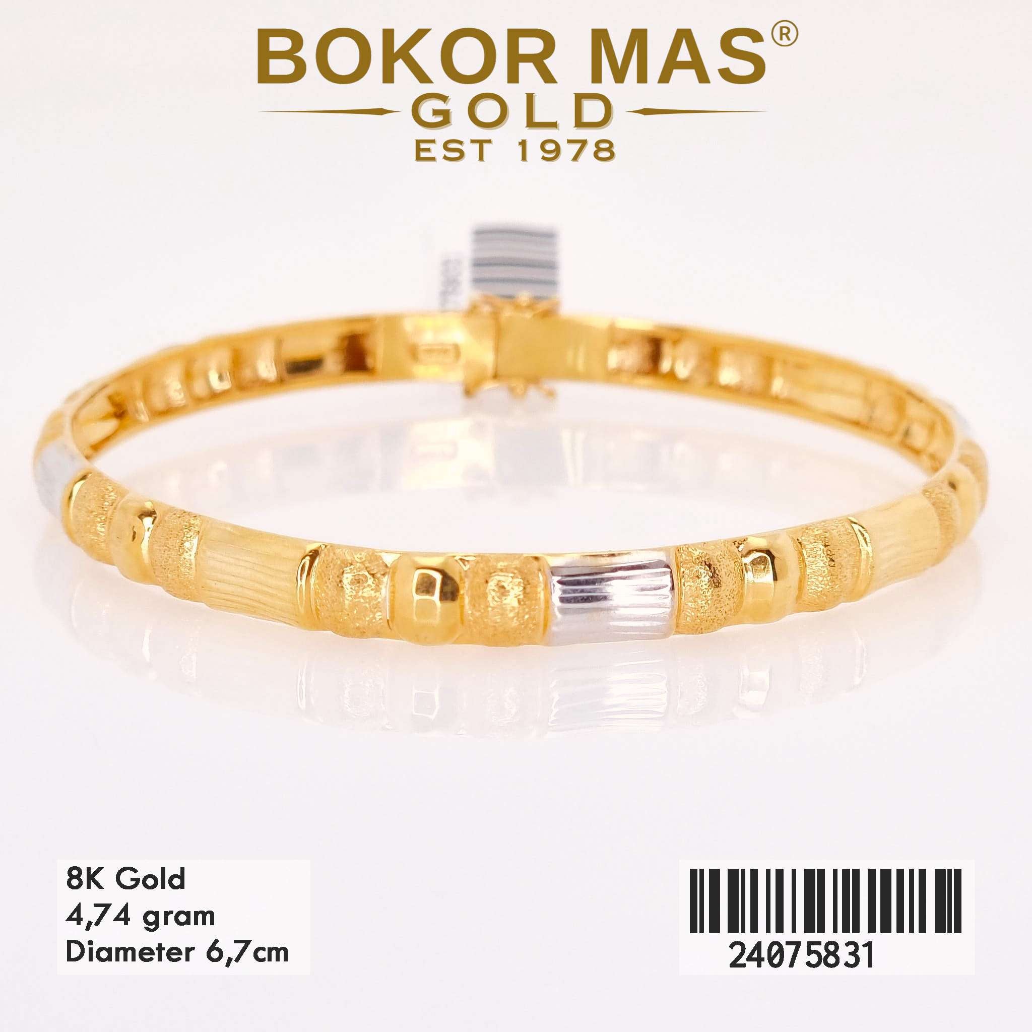 Gelang Kaku Variasi Tanpa Permata - 24075831 - 8K