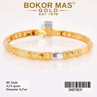 Gelang Emas Kaku Variasi Tanpa Permata - 24075831 - 8K