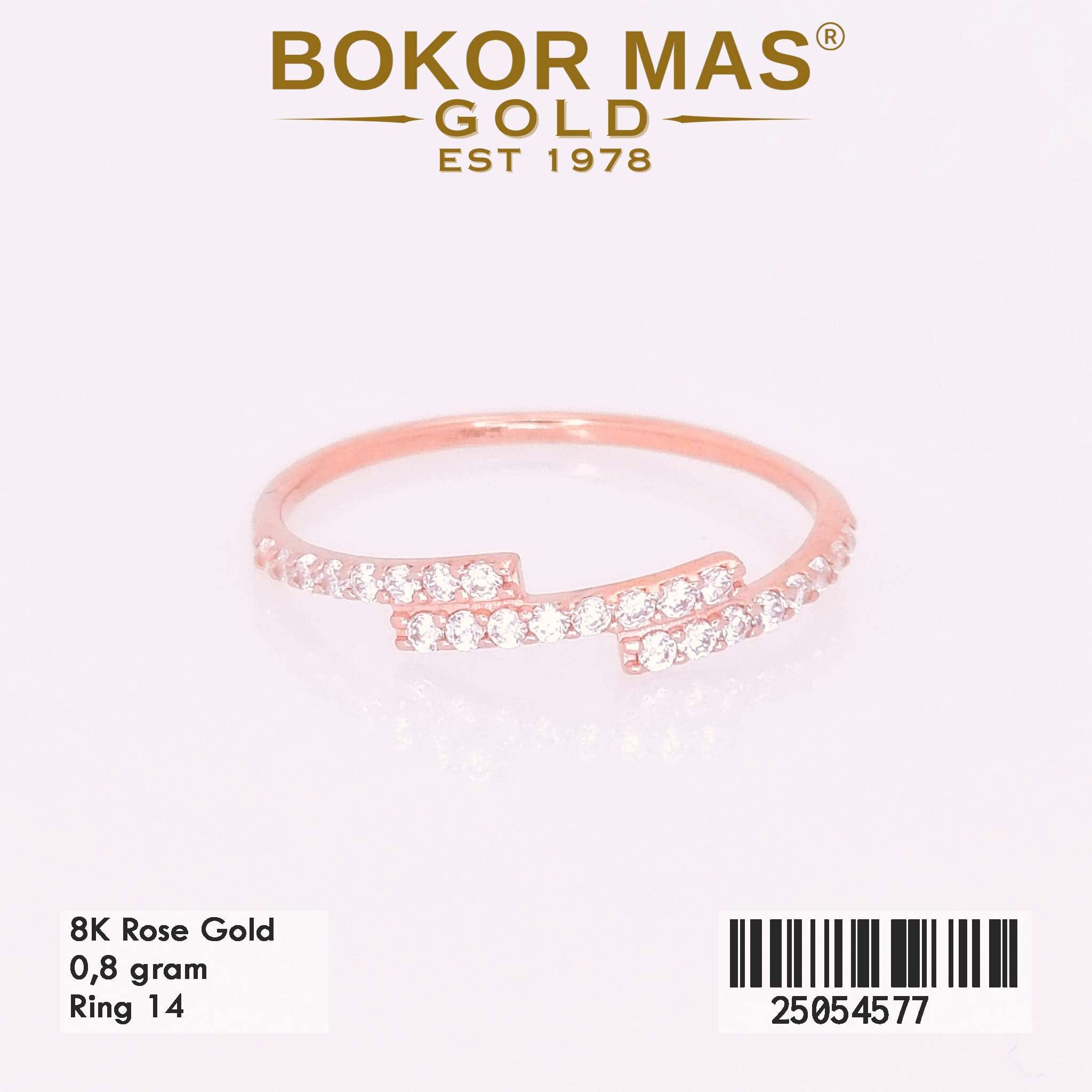 Cincin Emas Variasi Permata Susun - 25054577 - 8K