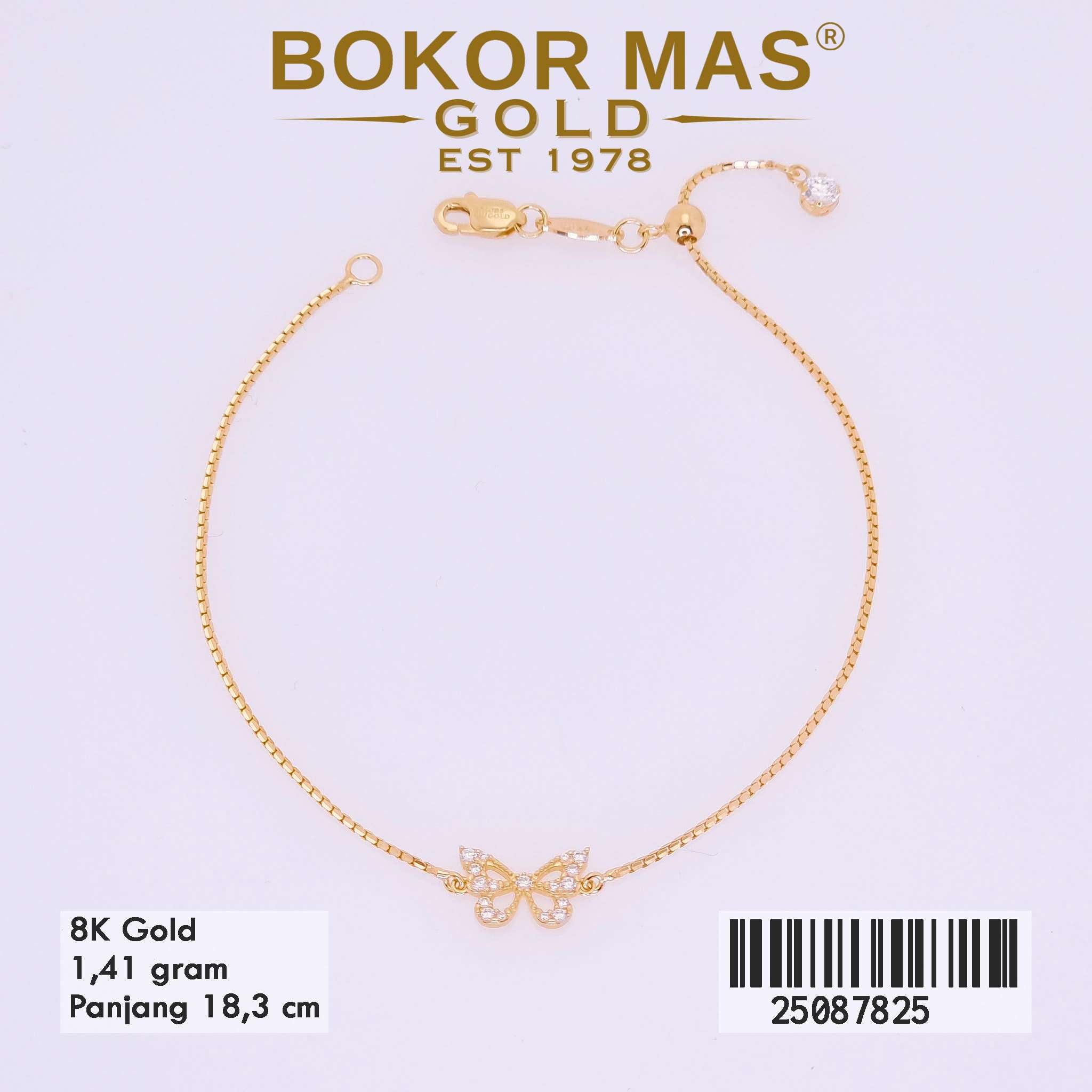  Gelang Italy Serut Variasi Kupu - 25087825 - 8K