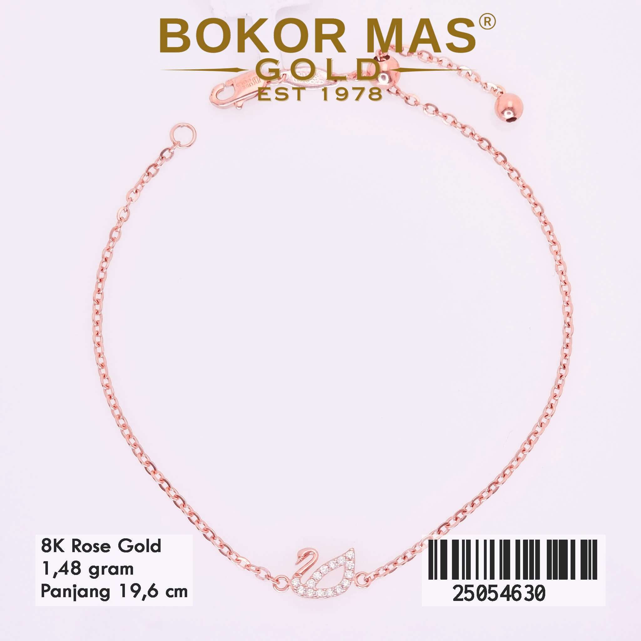 Gelang Emas Rantai Siem Variasi Serut Angsa - 25054630 - 8K