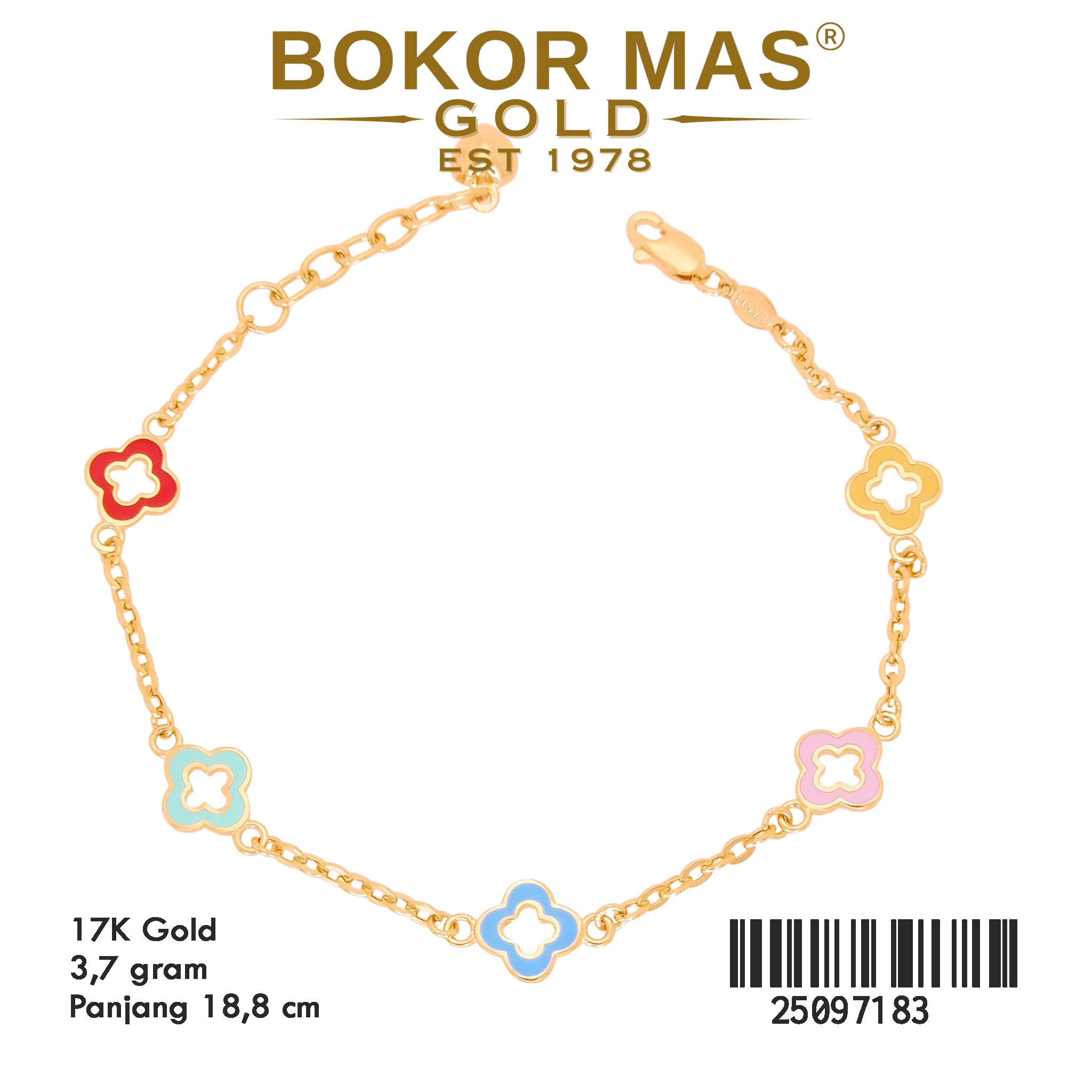Gelang Rantai Variasi Bunga - 25097183 - 17K