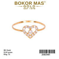 Cincin Model Hati Permata - 25025481 - 8K