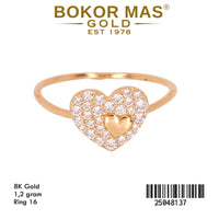 Cincin Emas Variasi Hati Permata - 25048137 - 8K