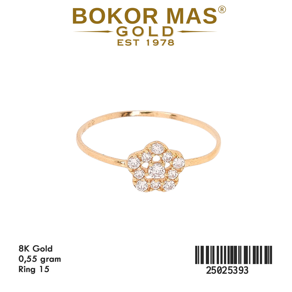 Cincin Model Bunga Permata - 25025393 - 8K