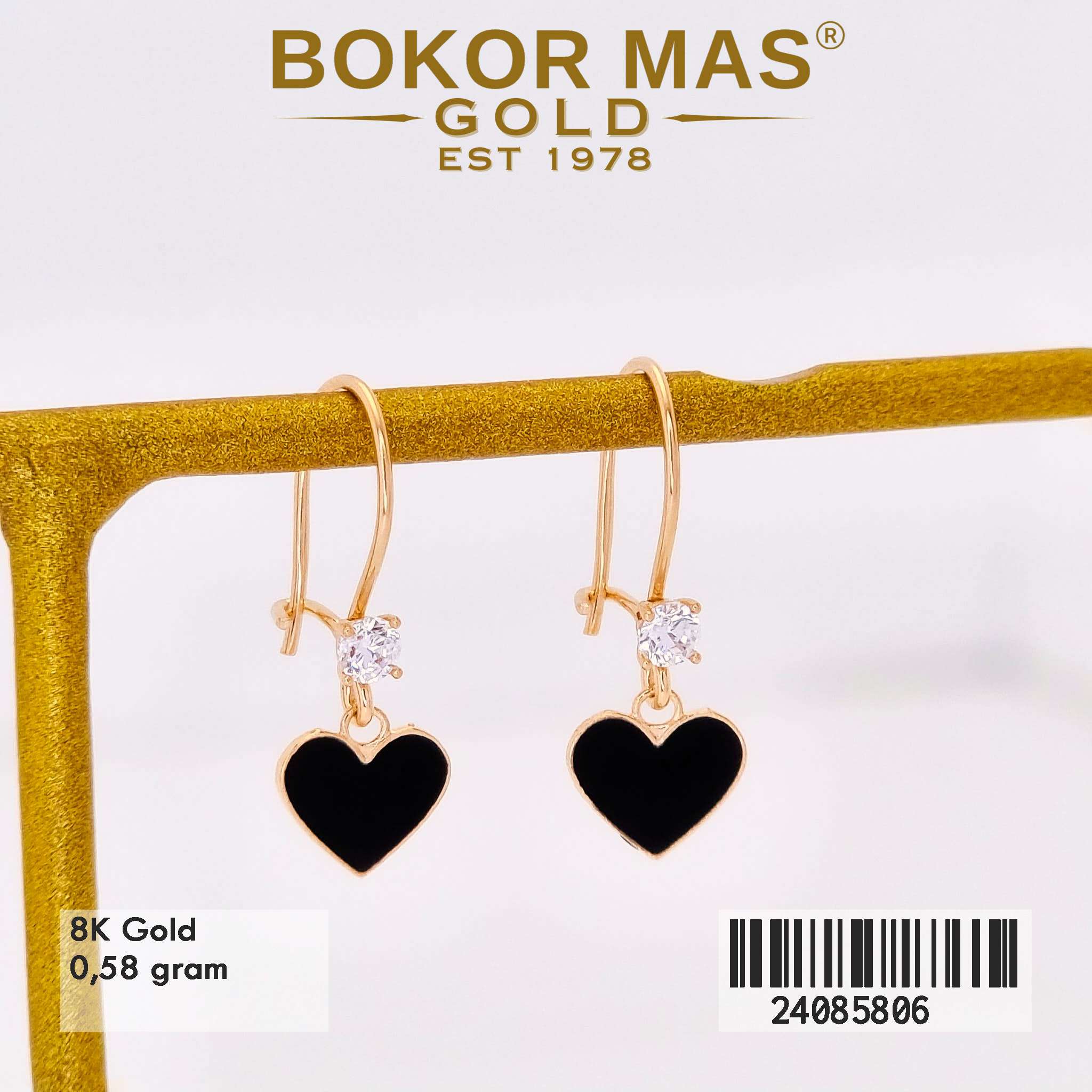 Anting Variasi Love Black  - 24085806 - 8K